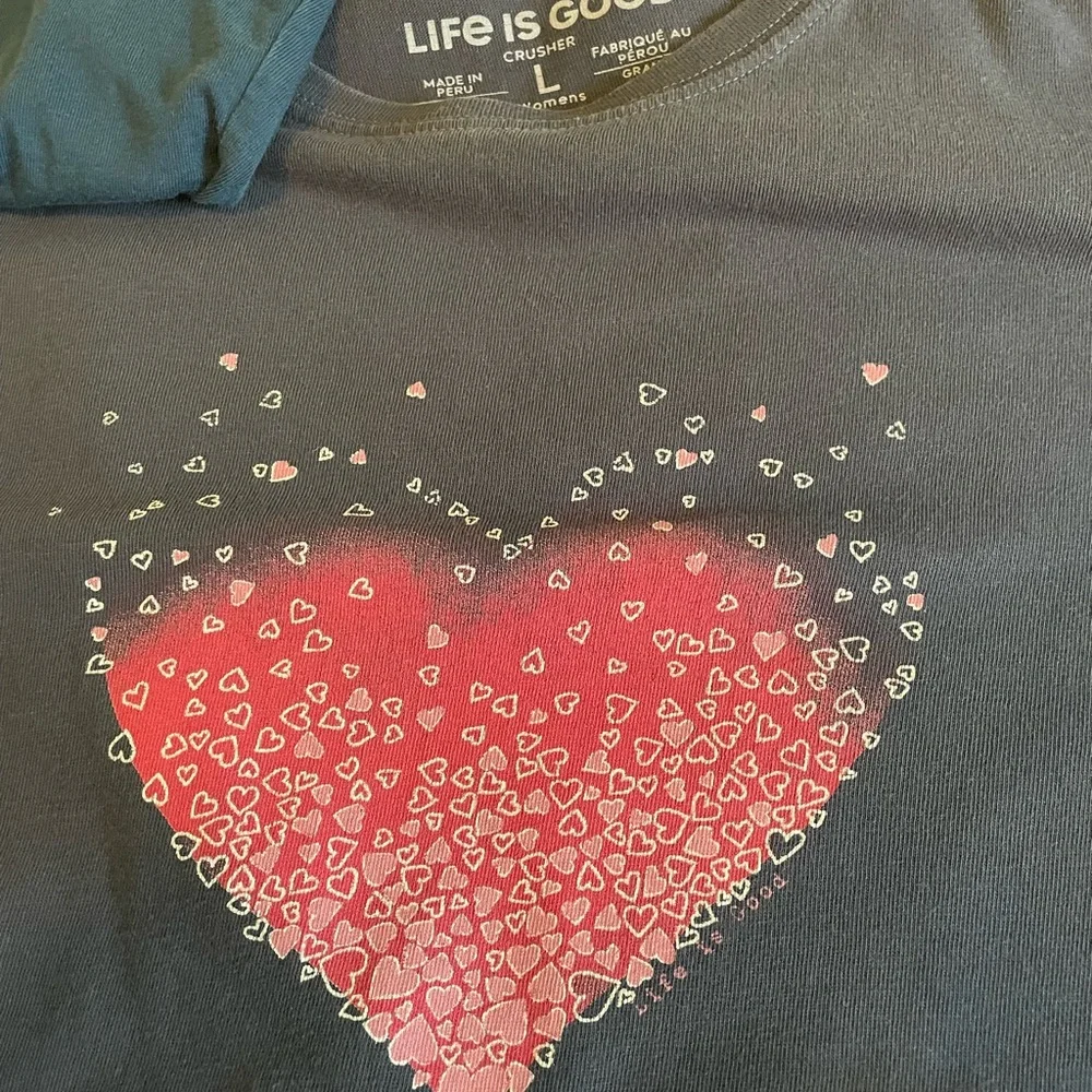 Life Is Good Womens Short Sleeve Tees - Navy, Light Blue, Gray - Picture 3 of 6